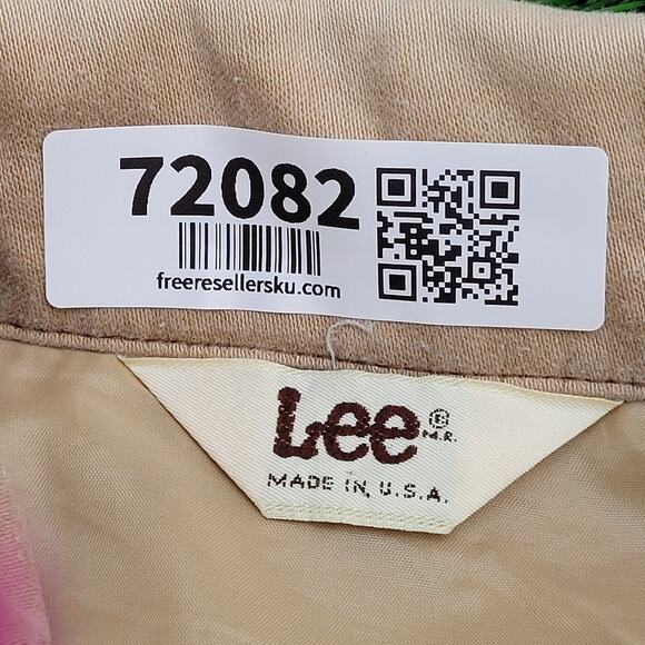 Vintage 60s Lee Snap Button Shirt XL 24x29 Khaki Brown USA - Picture 8 of 14